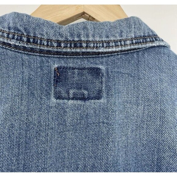 American Eagle Jacket‎ Women’s Denim Blue Pockets Jean Jacket Sz Sm Normcore - Picture 10 of 12